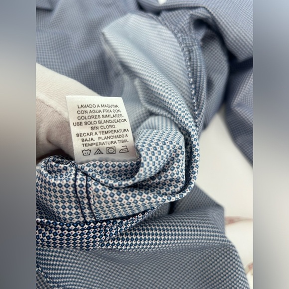 Society Of Threads Shirt Mens Size XL 17.5 Long Sleeve Button Up Contrast Collar - Picture 8 of 12